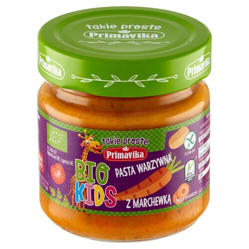 BIO Kids Pasta warzywna z marchewką Primavika 160 g