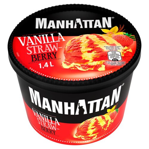 Lody waniliowo truskawkowe Manhattan 1,4 l 