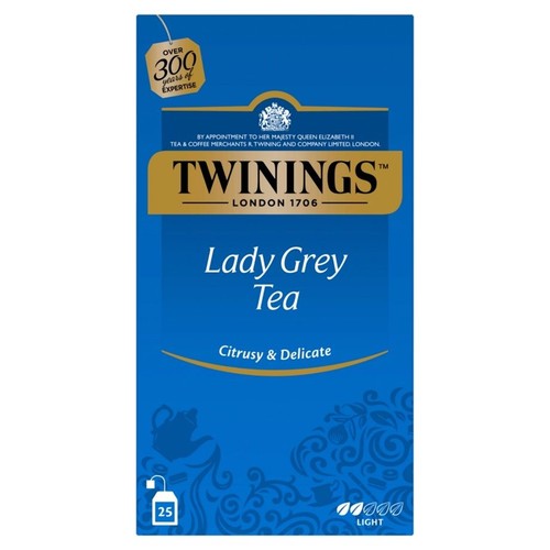 Lady Grey Herbata czarna z aromatem owoców cytrusowych Twinings 25 torebek
