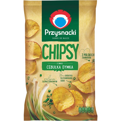 Chipsy z ziemniaków ze skórką o smaku zielonej cebulki Przysnacki 135 g