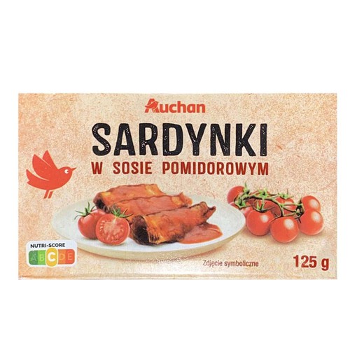 Sardynki w sosie pomidorowym Auchan 125 g