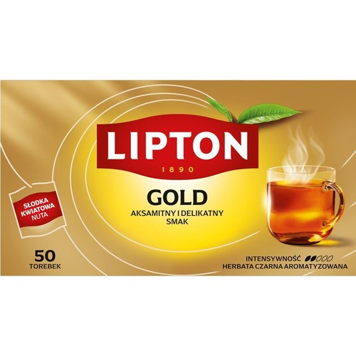 Herbata ekspresowa Gold Tea   Lipton 50 torebek 