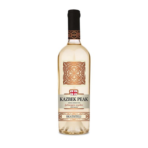 Wino gruzińskie białe półwytrawne Rkatsiteli alk. 11,5% obj. Kazbek Peak 750 ml