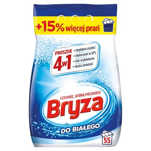 Proszek do prania białego 4w1 55 prań Bryza 3,575 kg 