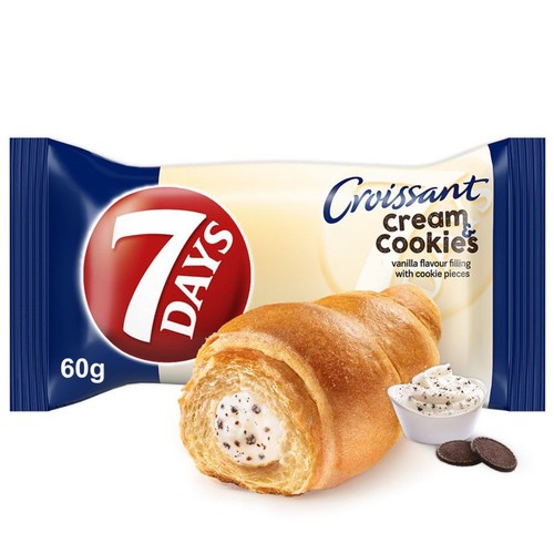 Croissant z kremem cream & cookies 7 Days 60 g