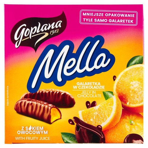 Galaretka o smaku pomarańczowym w czekoladzie Goplana 190 g