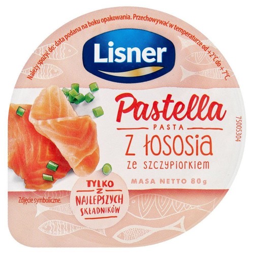 Pastella pasta łososiowa ze szypiorkiem Lisner 80 g 
