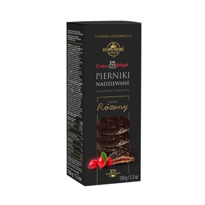 Pierniki nadziewane w deserowej czekoladzie smak różany Kopernik 145 g