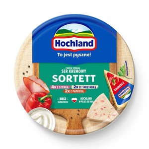 Sortett ser kremowy topiony   Hochland 180 g