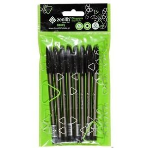 Długopis Zenith Handy 0,7mm, 8 sztuk, czarny Zenith 8 sztuk