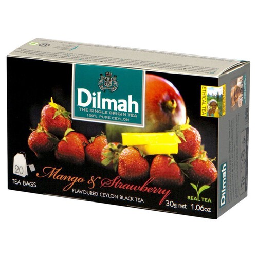 Czarna herbata z aromatem mango i truskawki Dilmah 20 torebek