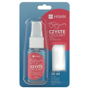 Czyste okulary spray + ściereczka HISKIN 1 opakowanie