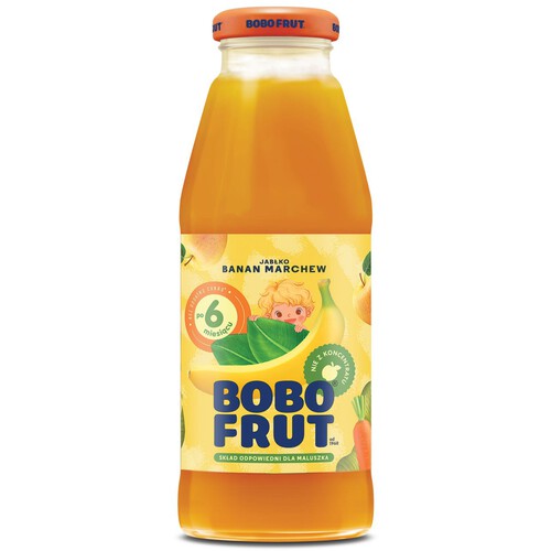 Sok jabłko banan marchewka po 6 miesiącu Bobofrut 300 ml