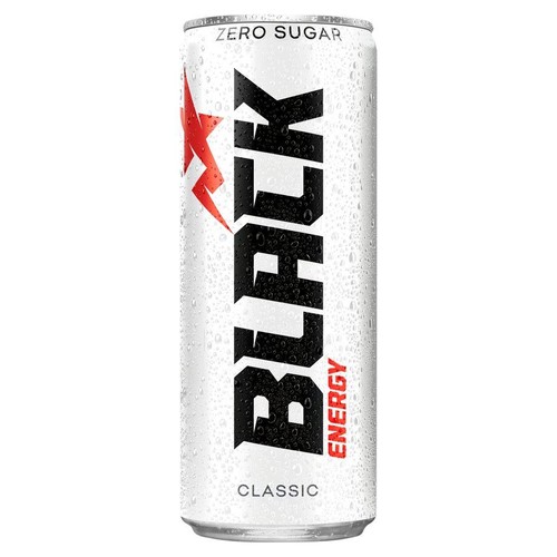 Gazowany napój energetyzujący Energy Classic Zero Sugar z dodatkiem witamin   BLACK 250 ml