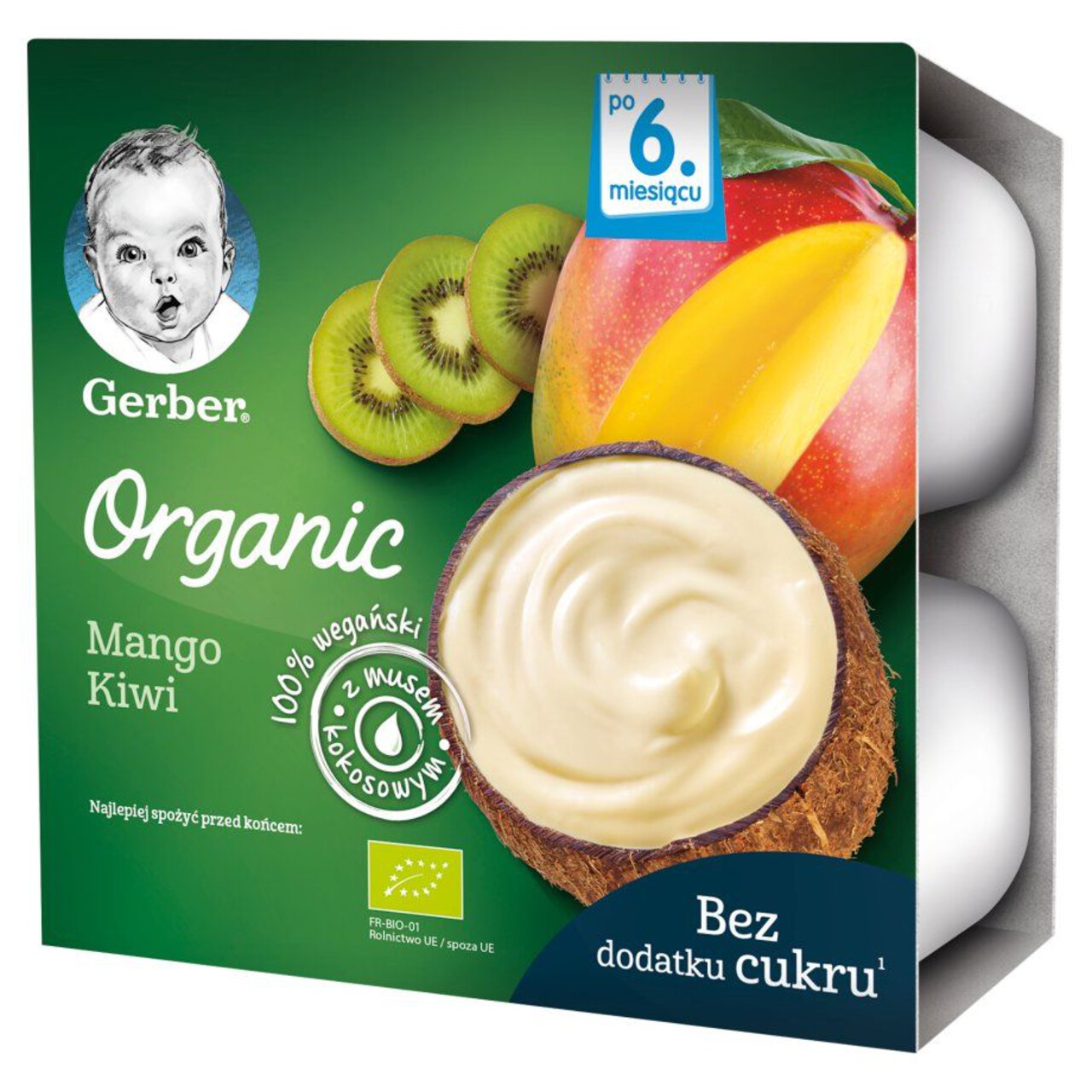 Deserek mango kiwi z musem kokosowym  Gerber Organic 90 g