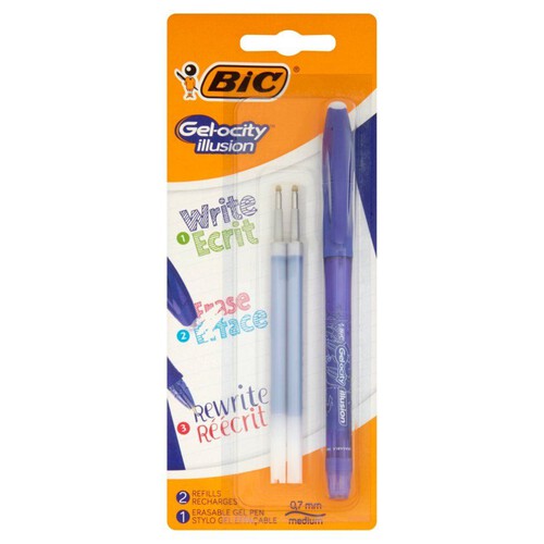Długopis Gel-ocity niebieski zmazywalny + wkłady BIC 1 sztuka