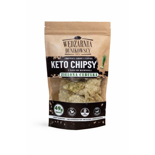 Keto Chipsy zielona cebulka   Wędzarnia Dunikowscy 40 g