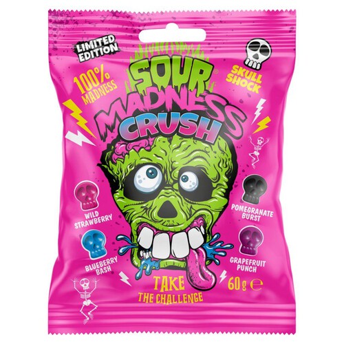 Cukierki kwaśne Sour Madness Crush Argo 60 g