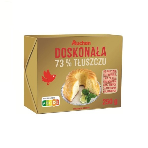 Margaryna Doskonała do pieczenia, gotowania i smażenia 73% Auchan 250 g