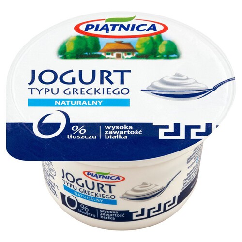 Jogurt naturalny typu greckiego 0% tłuszczu Piątnica 150 g