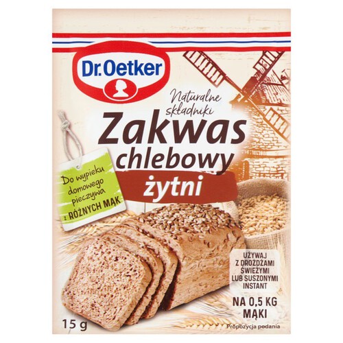 Zakwas żytni do wypieku pieczywa w proszku Dr. Oetker 15 g