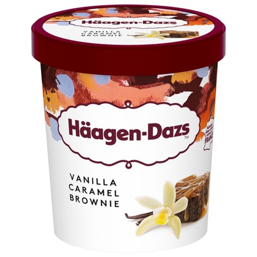 Lody Vanilla - Caramel - Brownie   Häagen-Dazs 460 ml