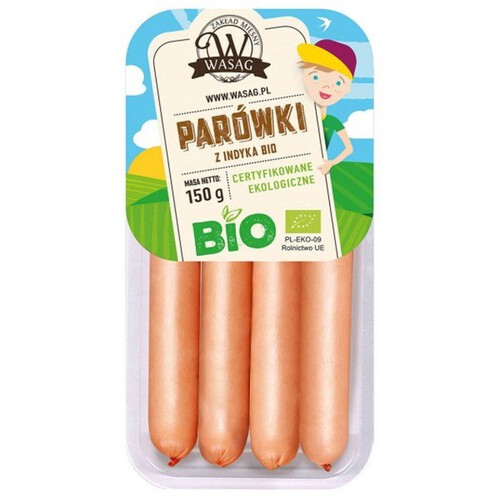 BIO Parówki z indyka  Wasąg 150 g