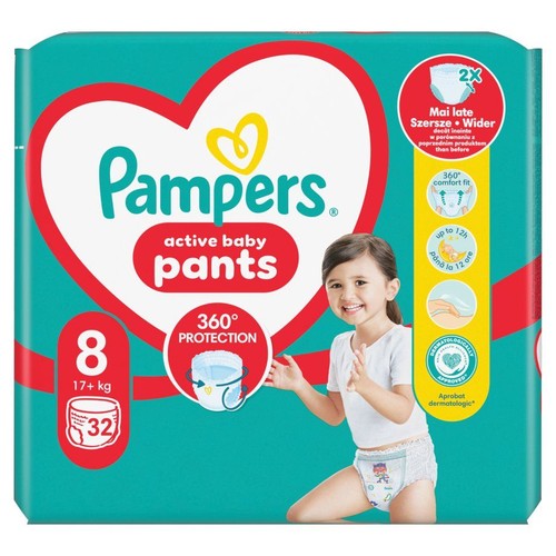 Pieluszki Pants 8  19+kg Pampers 32 sztuki