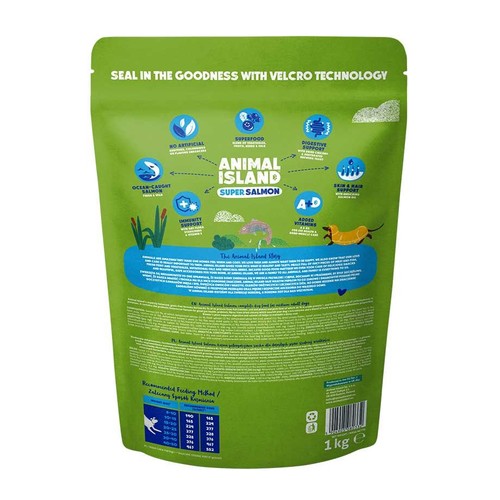 Karma mokra dla psów z łososiem   Animal Island 1 kg