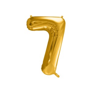 Balon foliowy Cyfra '7' 86cm złoty (1 op. / 1 szt.) PartyDeco 1 sztuka