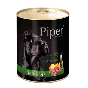 Karma mokra dla psów z dziczyzną i dynią Piper 800 g