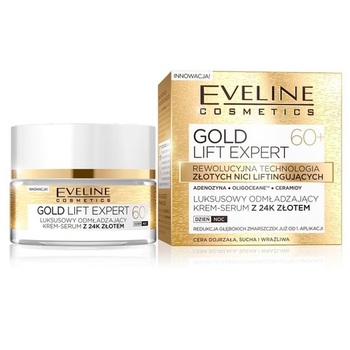 Gold Lift Expert Odmładzający Krem-Serum 60+ EVELINE COSMETICS 50 ml