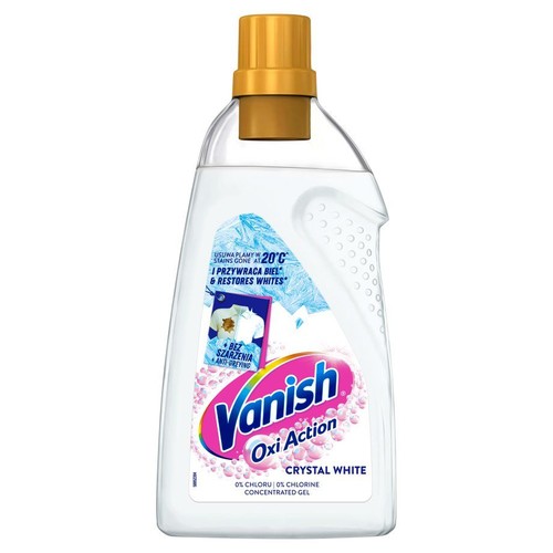 Odplamiacz do tkanin Oxi Action Crystal White Żel Vanish 1,5 l