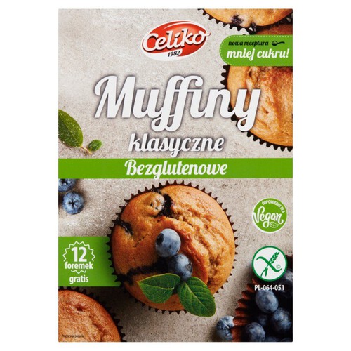 Muffiny bez glutenu mieszanka do wypieku  Celiko 280 g