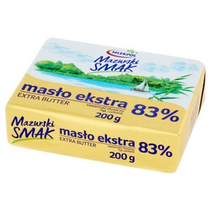 Masło ekstra Mazurski Smak  83% Mlekpol 200 g