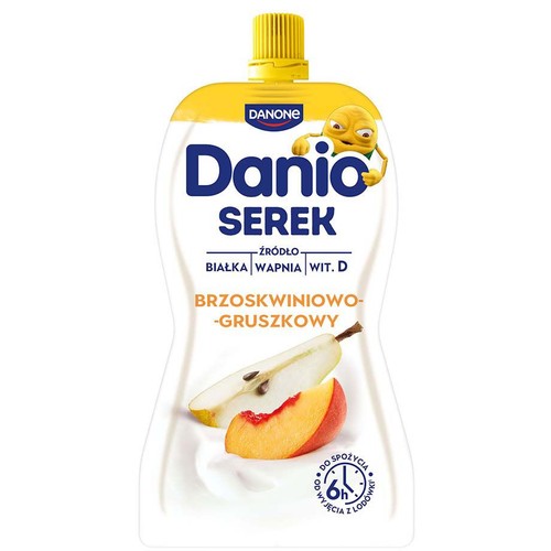 Danio serek w saszetce brzoskwiniowo-gruszkowy Danone 120 g