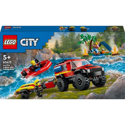 City Terenowy wóz strażacki z łodzią ratunkową 60412 LEGO zestaw