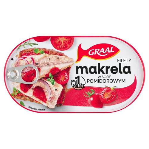 Filety z makreli w sosie pomidorowym GRAAL 170 g