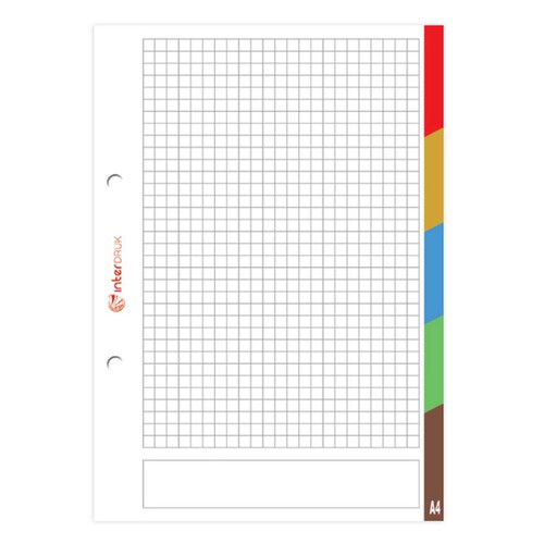 Wkład do segregatora A4 50 kartek z registrami Interdruk 1 sztuka