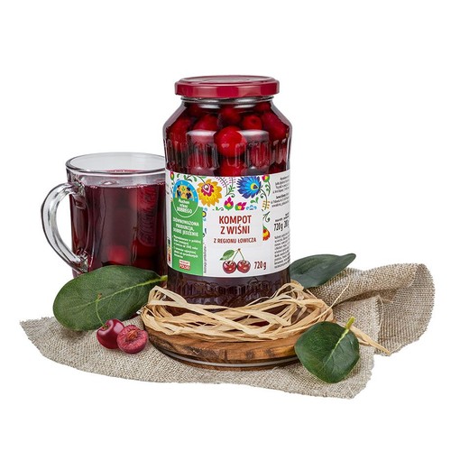 Kompot z wiśni z sadów z regionu Łowicza Pewni Dobrego 720 g