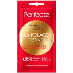 Maska błyskawicznie liftingująca i ujędrniająca Multi-Kolagen Retinol  Perfecta   8 ml