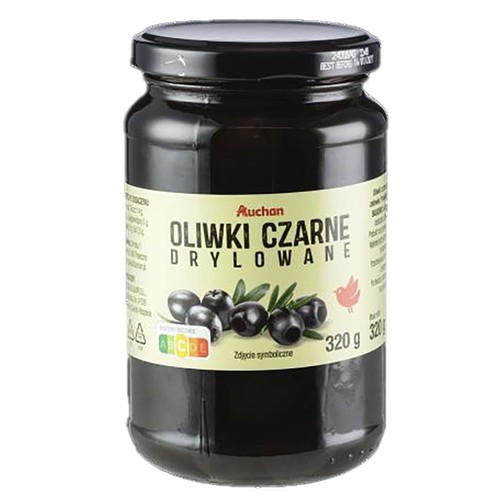 Oliwki czarne drylowane   Auchan 320 g