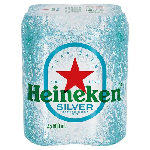 Piwo jasne holenderskie alk. 4,0% obj.  Heineken 4 x 500 ml
