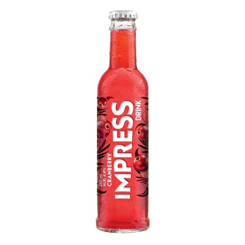 Impress cranberry drink alk. 4.4% obj. Sobieski 250 ml