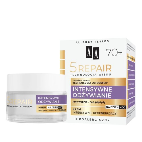 Krem regenerujący 5Repair 70+ Intensywne Odżywianie  AA  50 ml