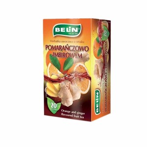 Herbata owocowa o smaku pomarańczy z imbirem Belin 40 g