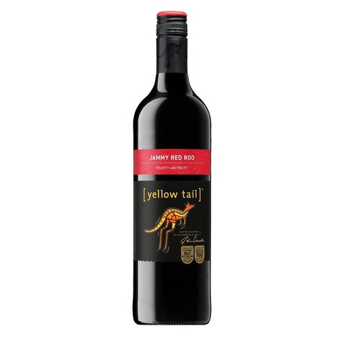 Wino australijskie czerwone półsłodkie Jammy Red Roo alk. 12,0% obj. Yellow Tail 750 ml