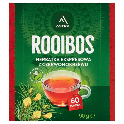 Rooibos Herbata ekspresowa z czerwonokrzewu   Astra 60 torebek