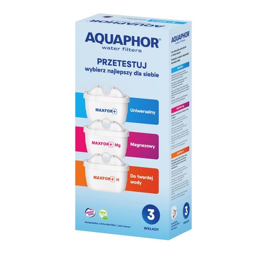 Zestaw wkładów filtrujących Maxfor+ 3 szt. Mg, H, Mf Aquaphor zestaw