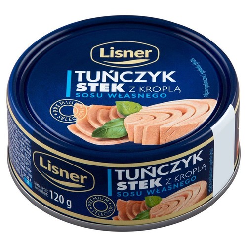 Tuńczyk stek z kroplą sosu własnego Lisner 120 g